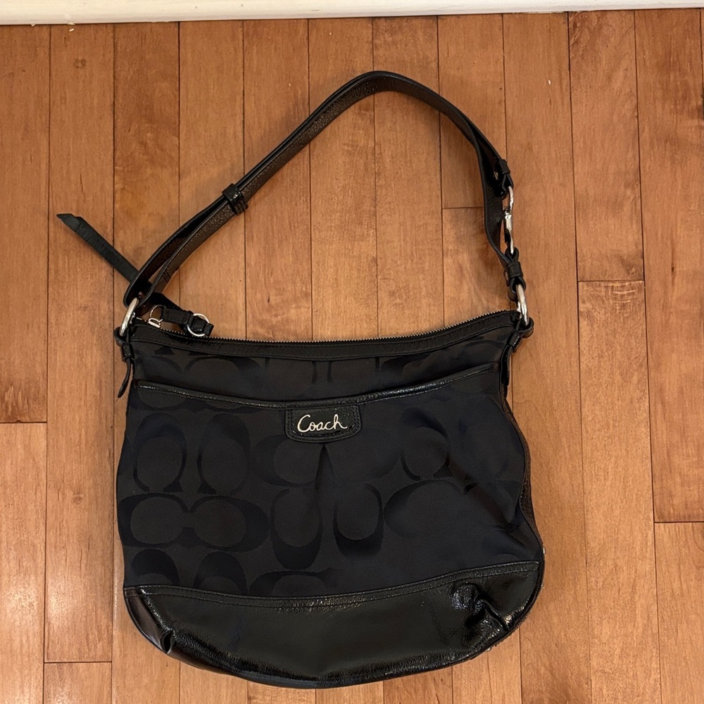 Coach Black Signature Shoulder Bag